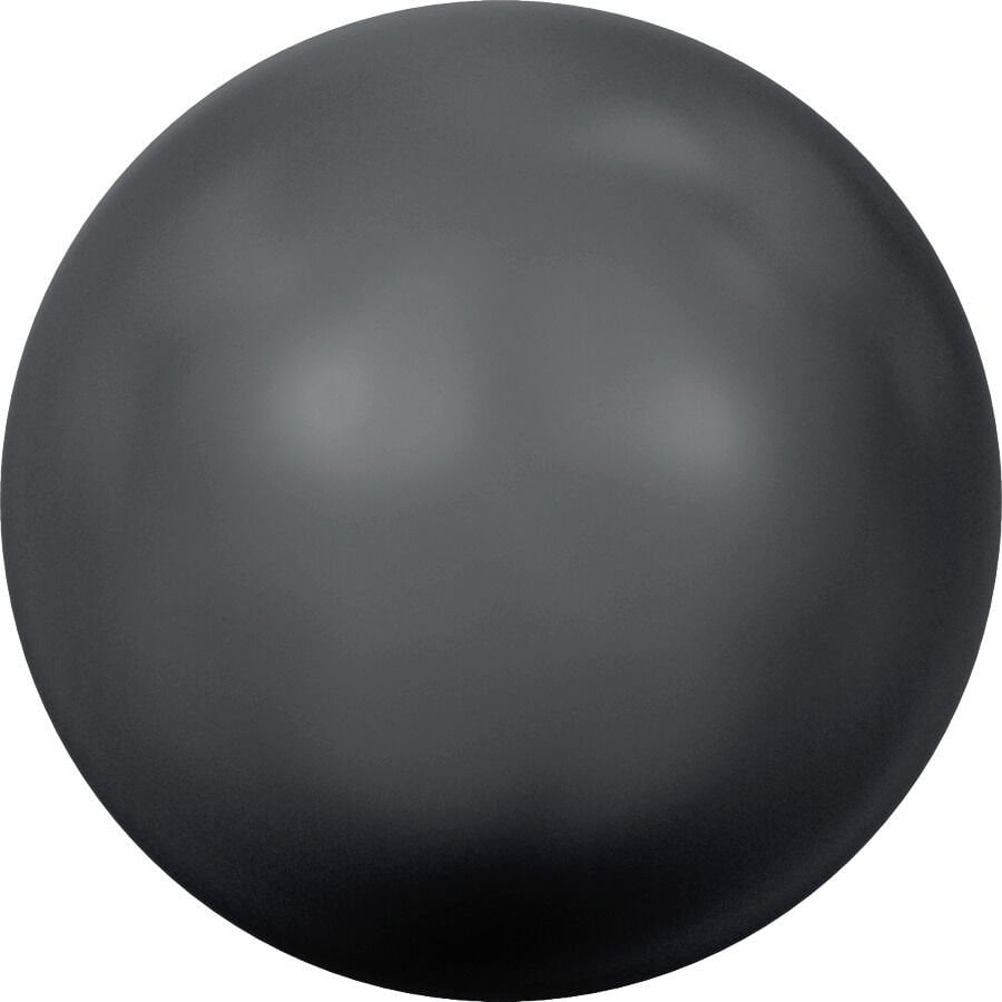 Swarovski 5810 İnci 6mm Crystal Black Pearl (001 298) - Dark Gri Renkte Kristal İnci Boncuk