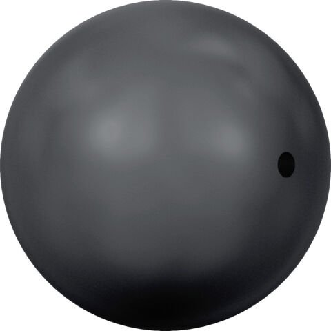 Swarovski 5810 İnci 8mm Crystal Black Pearl (001 298) - Parlak Koyu Gri Renkte Kristal İnci Boncuk