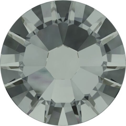 Swarovski 2058 Altı Düz SS5 Black Diamond (215) F - Yuvarlak Füme Renkli Kristal Taş