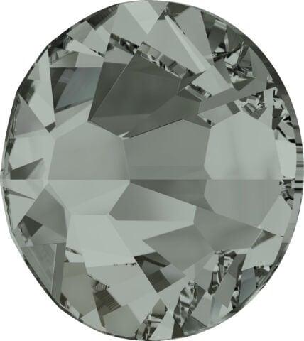 Swarovski 2058 Altı Düz SS5 Black Diamond (215) F - Yuvarlak Füme Renkli Kristal Taş