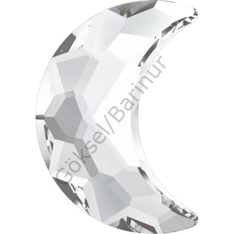2813 8x5.5mm Crystal (001) F - Crescent Shaped White Crystal Stone