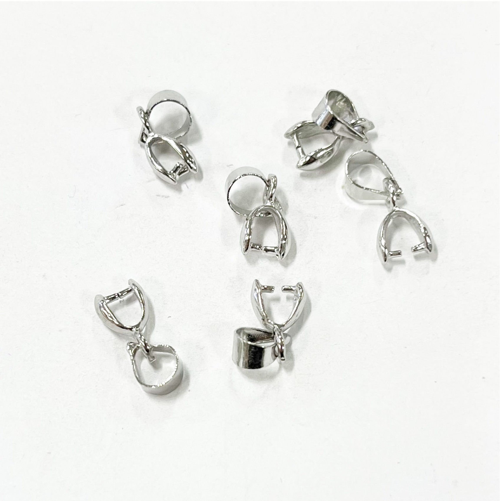 Kolye Ucu Aparatı - Pirinç - Rhodium Kaplamalı - Küçük boy