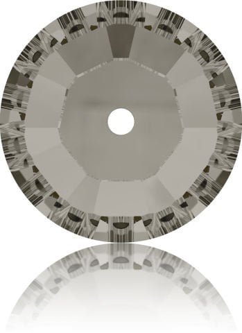 Swarovski 3128 Lochrosen 4mm Crystal Satin (001SAT) F - Gri Renkli Ortadan Delikli Dikme Taş