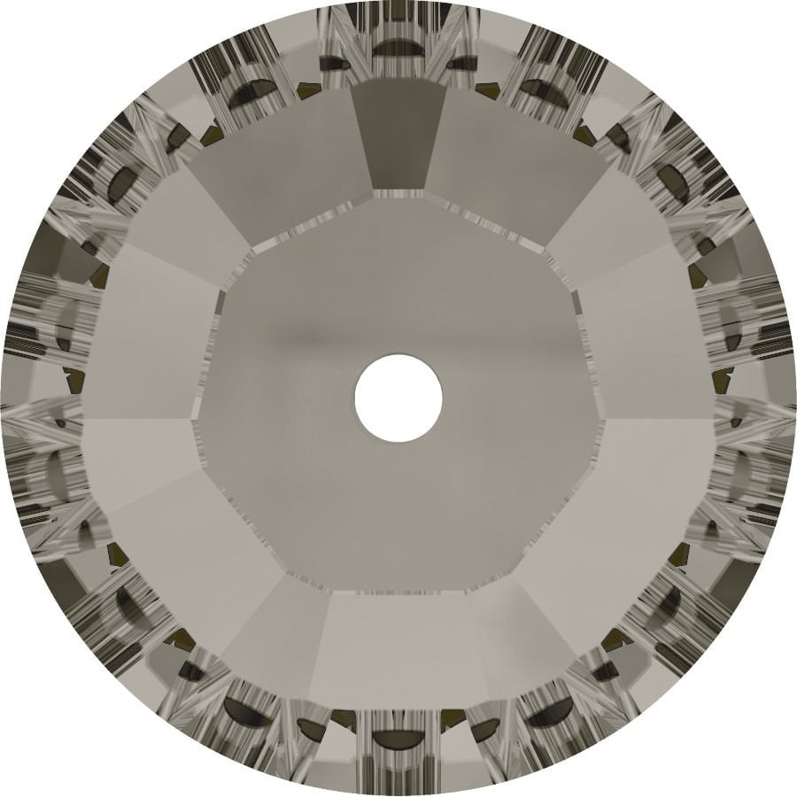 Swarovski 3128 Lochrosen 4mm Crystal Satin (001SAT) F - Gri Renkli Ortadan Delikli Dikme Taş