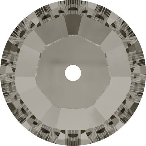 Swarovski 3128 Lochrosen 4mm Crystal Satin (001SAT) F - Gri Renkli Ortadan Delikli Dikme Taş