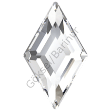 2773 5X3mm Crystal (001) Foyalı - Baklava Şekilli Beyaz Mini Kristal Taş