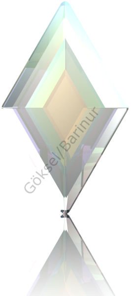 Swarovski 2773 5x3mm Crystal AB (001AB) Foyalı - Baklava Şekilli Janjan Mini Kristal Taş