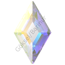 Swarovski 2773 5x3mm Crystal AB (001AB) Foyalı - Baklava Şekilli Janjan Mini Kristal Taş