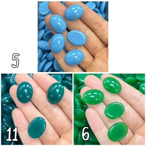 Kapşon Taş 20x15mm Oval - 10 veya 50 Adet - Renk Seçenekleri Mevcuttur