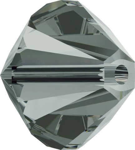 Celestial 4mm Bicone Piramit Boncuk Black Diamond (215) - Füme Renkli Boncuk