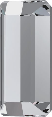 Swarovski 2510 3,7x1,9mm Crystal (001) Foyalı - Dikdörtgen Şekilli Beyaz Altı Düz Mini Kristal Taş