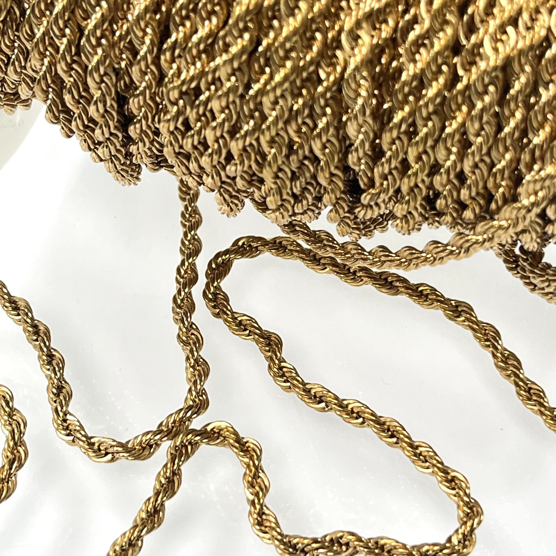 Ham Pirinç Halat Zincir 3,5mm Kaplamasız - Metre Seçenekleri Mevcuttur