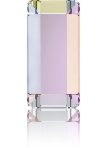 Swarovski 2510 Baget 3,7x1,9mm Crystal AB (001AB) Foyalı - Janjan Dikdörtgen Altı Düz Mini Kristal Taş