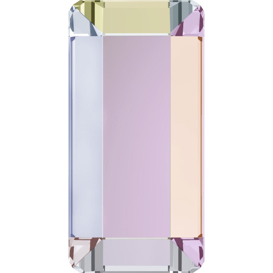 Swarovski 2510 Baget 3,7x1,9mm Crystal AB (001AB) Foyalı - Janjan Dikdörtgen Altı Düz Mini Kristal Taş