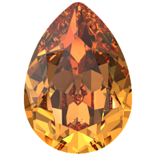 Swarovski 4320 Damla 14x10mm Dark Orange (1202) F - Damla Şekilli Turuncu Kristal Taş