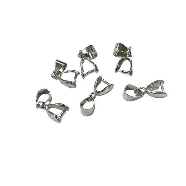 Kolye Ucu Aparatı - Pirinç - Rhodium Kaplamalı - Orta boy