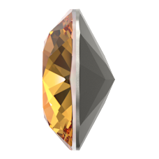 Swarovski 4470 Cushion Fancy 12mm Dark Orange F (1202)  - Kare Şekilli Turuncu Renk Kristal Taş