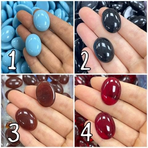 Kapşon Taş 25x18mm Oval - 50 ve 10 Adet - Renk Seçenekleri Mevcuttur