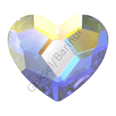 2808 3,6mm Crystal AB (001AB) Foyalı - Kalp Altı Düz  Janjan Mini Kristal Taş