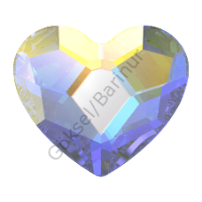 Swarovski 2808 3,6mm Crystal AB (001AB) Foyalı - Kalp Şekilli Janjan Mini Kristal Taş