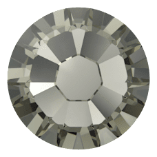 Swarovski 2058 Altı Düz SS7 Black Diamond (215) F - Yuvarlak Füme Renk Kristal Taş