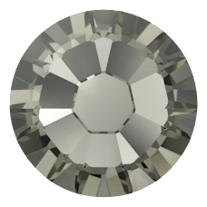 Swarovski 2058 Altı Düz SS7 Black Diamond (215) F - Yuvarlak Füme Renk Kristal Taş