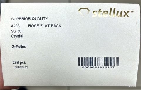 Stellux A293 SS30 Crystal (001) Foiled - Foiled Flat Glass Stone