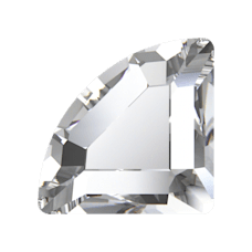 2715 3mm Crystal (001) Foyalı - Geometrik Şekilli Altı Düz Mini Kristal Taş