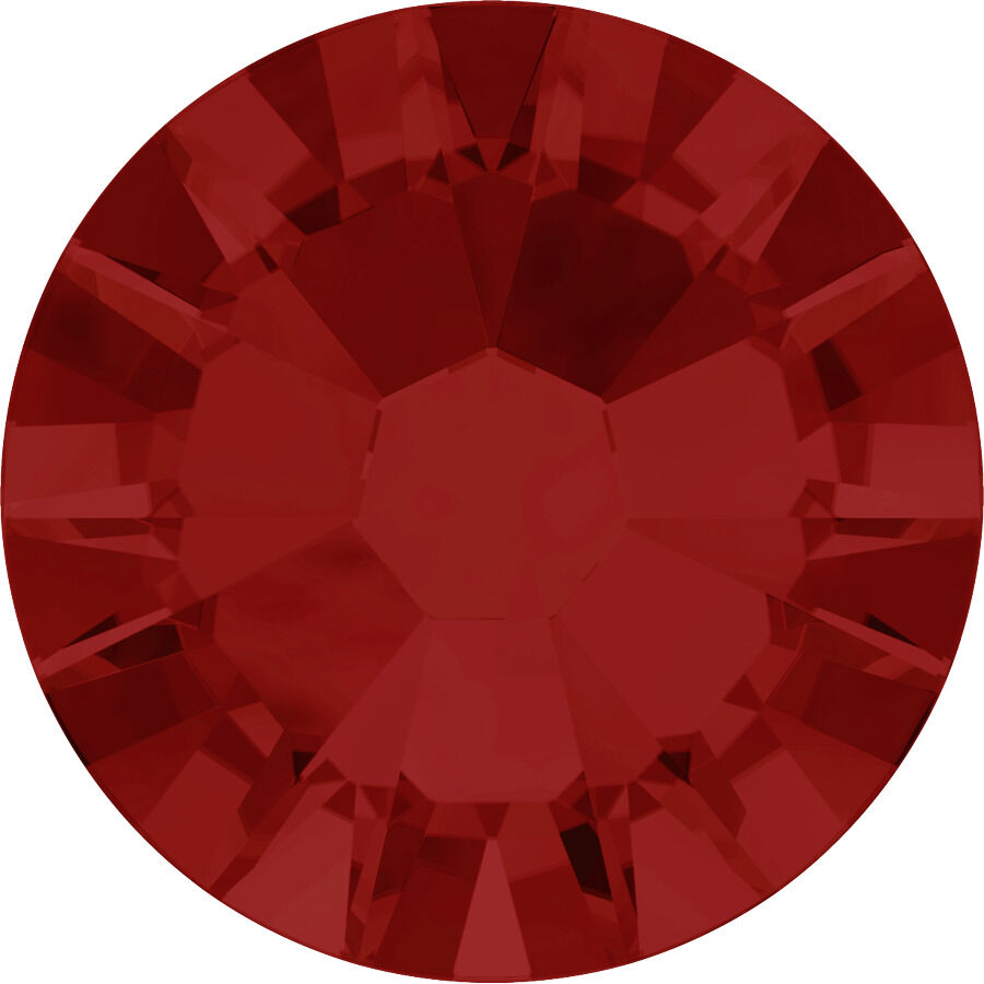 Swarovski 2058 Altı Düz SS9 Light Siam (227) F - Yuvarlak Kırmızı Kristal Taş