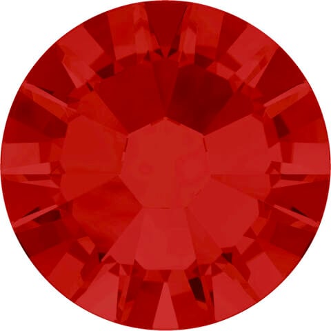 Swarovski 2058 Altı Düz SS9 Light Siam (227) F - Yuvarlak Kırmızı Kristal Taş