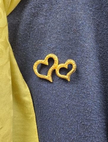 Hearts Vintage Broş