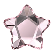 2754 4mm Light Rose (223) Foiled - Powder Pink Star Mini Crystal Stone