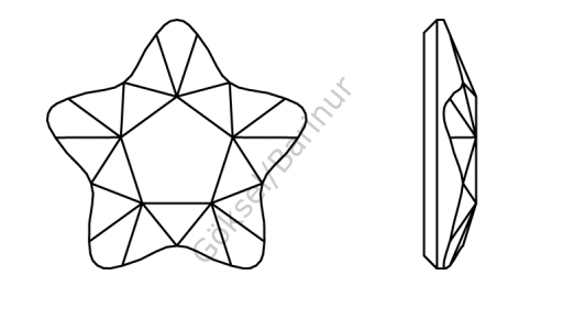 2754 4mm Crystal AB (001AB) Foyalı - Yıldız Janjan Mini Kristal Taş