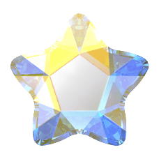 Swarovski 2754 4mm Crystal AB (001AB) Foyalı - Yıldız Şekilli Janjan Mini Kristal Taş