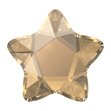 2754 4mm Crystal Golden Shadow (001GSHA) Foiled - Gold Colored Star Mini Crystal Stone