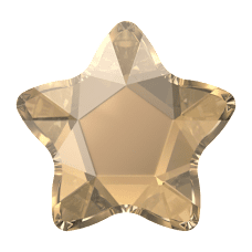 2754 4mm Crystal Golden Shadow (001GSHA) Foiled - Gold Colored Star Mini Crystal Stone
