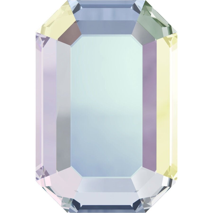 Swarovski 2610 6x4mm Crystal AB (001AB) Hotfix - Janjan Renkli Ütüyle Yapıştırılan Kristal Taş
