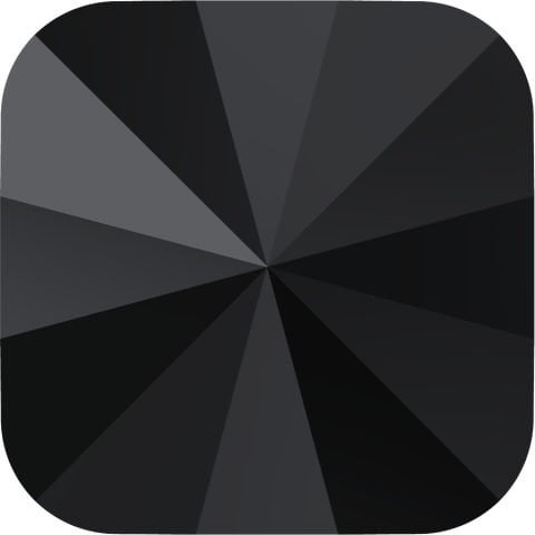 Swarovski 3009 Düğme 12mm Jet (280) Foyasız- Kare Siyah Alttan Dikilebilir Düğme