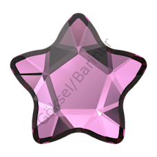 Swarovski 2754 4mm Dark Rose (1201) Foyalı - Yıldız Şekilli Koyu Pembe Mini Kristal Taş