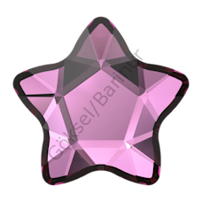 2754 4mm Dark Rose (1201) Foiled - Dark Pink Star Mini Crystal Stone