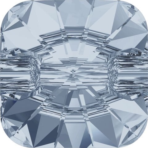 Swarovski 3009 Düğme 14mm Crystal Blue Shade (001BLSH) Foyalı - Kare Açık Mavi Alttan Dikilebilir Düğme