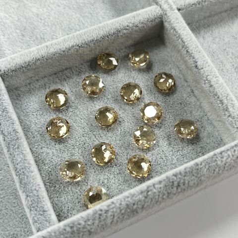 Swarovski 6430 Majestic Yuvarlak 8mm Crystal Golden Shadow (001GSHA) - Altın Çok Kesimli Kolye Ucu