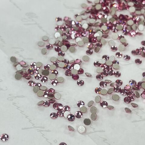 Swarovski 2058 Altı Düz SS9 Light Rose (223) F - Yuvarlak Açık Pembe Kristal Taş