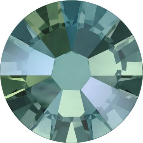 Swarovski 2058 Altı Düz SS5 Rec.Caribbean Green (1409) F - Yuvarlak Açık Yeşil-Turkuaz Kristal Taş