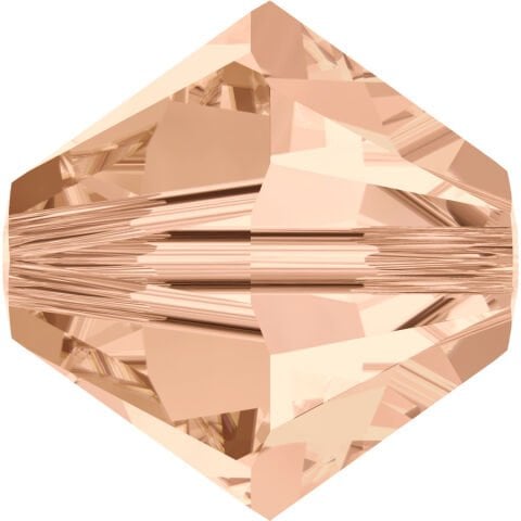 Celestial 4mm Bicone Piramit Boncuk Light Peach (362) - Açık Şeftali Renkli Boncuk