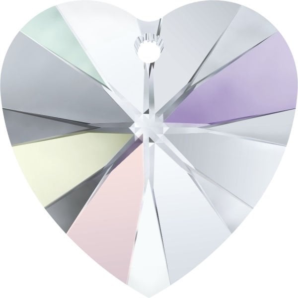 Swarovski 6228 Kalp 14mm Crystal AB (001AB) - Janjan Kolye Ucu