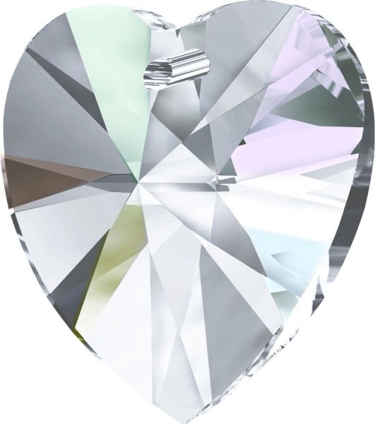 Swarovski 6228 14mm Crystal Aurora Boreale (001AB) - Janjan Heart Pendant