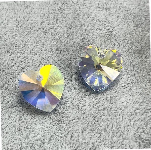 Swarovski 6228 14mm Crystal Aurora Boreale (001AB) - Janjan Heart Pendant