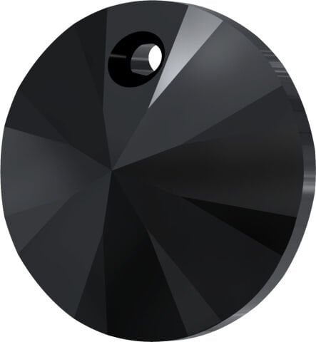 Swarovski 6428 Xilion Yuvarlak 6mm Jet (280) - Siyah Kolye Ucu