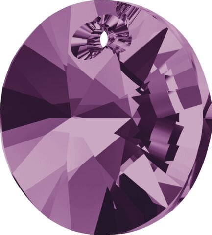 Swarovski 6428 Xilion Yuvarlak 6mm Amethyst (204) - Mor Kolye Ucu